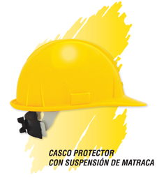 CASCO PROTECTOR CON SUSPENSION DE MATRACA